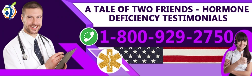 a tale of two friends hormone deficiency testimonials header