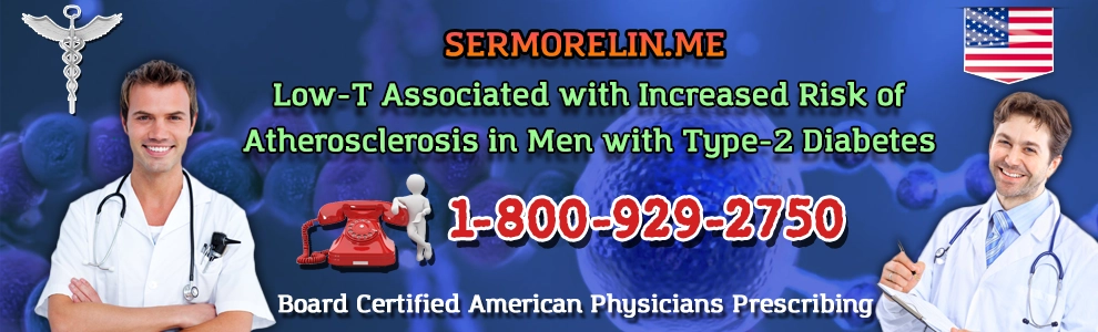 low t associated with increased risk of atherosclerosis in men with type diabetes