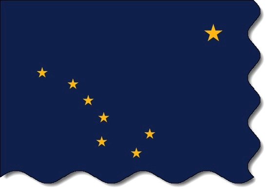 Alaska state flag, medical clinics