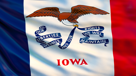 Iowa state flag, blood testing facilities Iowa state flag, medical clinics