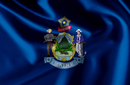 Maine state flag, blood testing facilities Maine state flag, medical clinics