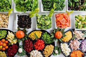 A table full of healthy, organic vegetables and food.